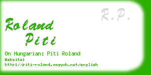 roland piti business card